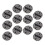 Maxbell 12Pcs Hollowed-out Flower Brooch Pin Lady Breastpin Retro Lapel Red Bronze