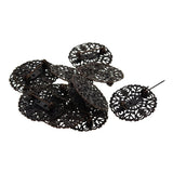 Maxbell 12Pcs Hollowed-out Flower Brooch Pin Lady Breastpin Retro Lapel Red Bronze