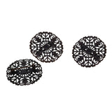 Maxbell 12Pcs Hollowed-out Flower Brooch Pin Lady Breastpin Retro Lapel Red Bronze