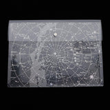 Max File Folder Premium Document Folders with Snap Button Clear+Silver