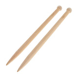 Maxbell 2x Large Wood Chunky Crochet Hooks Needle Knitting Needle Weaving Tools 15mm
