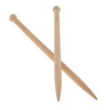 Maxbell 2x Large Wood Chunky Crochet Hooks Needle Knitting Needle Weaving Tools 15mm