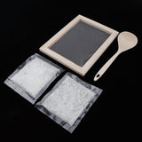 Maxbell Wooden Paper Making Mould Frame Screen for DIY Paper Handcraft 25x19cm