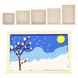 Max White Blank Artist Wooden Board Frame Oil Acrylic Painting DIY 0.7x15x15cm