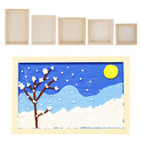 Max White Blank Artist Wooden Board Frame Oil Acrylic Painting DIY 0.7x15x15cm