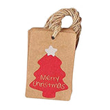 Maxbell 100PCS/Set Kraft Paper Christmas Crafts Gift Tags Price Tag Hanging Deco 2