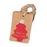 Maxbell 100PCS/Set Kraft Paper Christmas Crafts Gift Tags Price Tag Hanging Deco 2