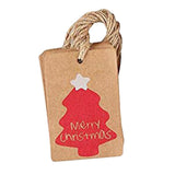 Maxbell 100PCS/Set Kraft Paper Christmas Crafts Gift Tags Price Tag Hanging Deco 2