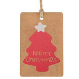 Maxbell 100PCS/Set Kraft Paper Christmas Crafts Gift Tags Price Tag Hanging Deco 2
