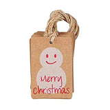 Maxbell 100PCS/Set Kraft Paper Christmas Crafts Gift Tags Price Tag Hanging Deco 3