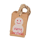 Maxbell 100PCS/Set Kraft Paper Christmas Crafts Gift Tags Price Tag Hanging Deco 3