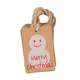Maxbell 100PCS/Set Kraft Paper Christmas Crafts Gift Tags Price Tag Hanging Deco 3