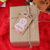 Maxbell 100PCS/Set Kraft Paper Christmas Crafts Gift Tags Price Tag Hanging Deco 3