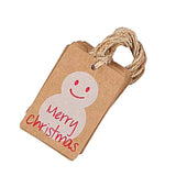 Maxbell 100PCS/Set Kraft Paper Christmas Crafts Gift Tags Price Tag Hanging Deco 3