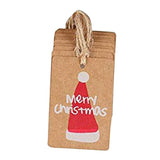 Maxbell 100PCS/Set Kraft Paper Christmas Crafts Gift Tags Price Tag Hanging Deco 4