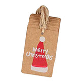Maxbell 100PCS/Set Kraft Paper Christmas Crafts Gift Tags Price Tag Hanging Deco 4