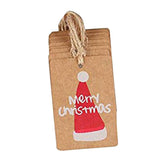 Maxbell 100PCS/Set Kraft Paper Christmas Crafts Gift Tags Price Tag Hanging Deco 4