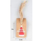 Maxbell 100PCS/Set Kraft Paper Christmas Crafts Gift Tags Price Tag Hanging Deco 4