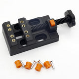 Maxbell Universal Mini Drill Press Walnut Vise Clamp Table Bench Vice Orange Black