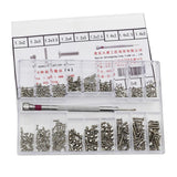 Maxbell 500pcs Tiny Screws Nuts + Screwdriver Watch Electronics Eyeglasses Screws