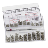 Maxbell 500pcs Tiny Screws Nuts + Screwdriver Watch Electronics Eyeglasses Screws