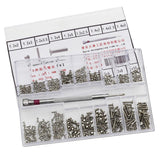 Maxbell 500pcs Tiny Screws Nuts + Screwdriver Watch Electronics Eyeglasses Screws