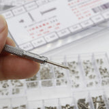 Maxbell 500pcs Tiny Screws Nuts + Screwdriver Watch Electronics Eyeglasses Screws