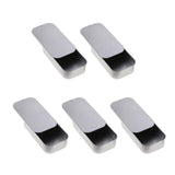 Max 5 Pcs Metal Push-pull Box Tin Square Container Home Storage Case Iron Box