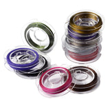 Maxbell 10 roll 10m Colorful Steel String Beading Threading Making Cord golden aster