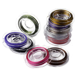 Maxbell 10 roll 10m Colorful Steel String Beading Threading Making Cord golden aster