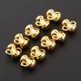 Max 10pcs golden plated Challenge Cup shape jingle bells for christmas DIY Decor