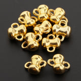 Max 10pcs golden plated Challenge Cup shape jingle bells for christmas DIY Decor