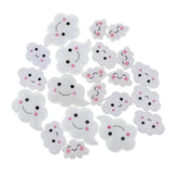 Maxbell 20pcs Mixed Clouds Resin Flatback Cabochon for DIY Crafts Decoration