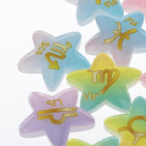 Maxbell 20pcs Zodiac Pattern Resin Decor Five Point Star DIY Crafts Phone Case Decor