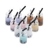 Max 20Pcs Resin Pearl Milk Tea Bottle Charms Pendant DIY Craft Jewelry Making