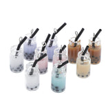 Max 20Pcs Resin Pearl Milk Tea Bottle Charms Pendant DIY Craft Jewelry Making