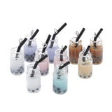 Max 20Pcs Resin Pearl Milk Tea Bottle Charms Pendant DIY Craft Jewelry Making