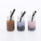 Max 20Pcs Resin Pearl Milk Tea Bottle Charms Pendant DIY Craft Jewelry Making