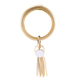 women fashion tassel key chain key ring bracekets bangles golden