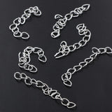 Max 1000pcs 5cm DIY Beads Chain Decor Bracelet Crafts Making Material silver