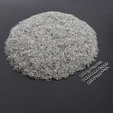 Max 1000pcs 5cm DIY Beads Chain Decor Bracelet Crafts Making Material silver