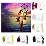 Max Dream Catcher DIY Material kits Iron loop ,suede cord ,feather,Beads Yellow