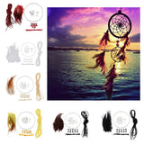Max Dream Catcher DIY Material kits Iron loop ,suede cord ,feather,Beads Yellow
