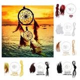 Max Dream Catcher DIY Material kits Iron loop ,suede cord ,feather,Beads Yellow