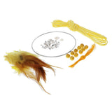 Max Dream Catcher DIY Material kits Iron loop ,suede cord ,feather,Beads Yellow