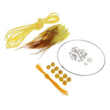 Max Dream Catcher DIY Material kits Iron loop ,suede cord ,feather,Beads Yellow
