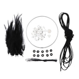 Max Dream Catcher DIY Material kits Iron loop ,suede cord ,feather,Beads Black