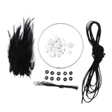 Max Dream Catcher DIY Material kits Iron loop ,suede cord ,feather,Beads Black