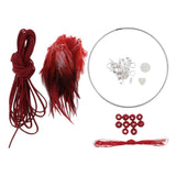 Max Dream Catcher DIY Material kits Iron loop ,suede cord ,feather,Beads Red