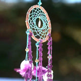 Max Dream Catcher DIY Material kits Iron loop ,suede cord ,feather,Beads White